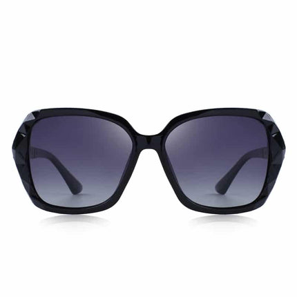 Women's Luxury Black and Silver Polarized Sunglasses with UV400 Protection - wnkrs