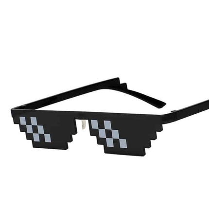 Men's Funny Pixel Themed Black Sunglasses - wnkrs