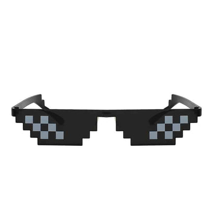 Men's Funny Pixel Themed Black Sunglasses - wnkrs