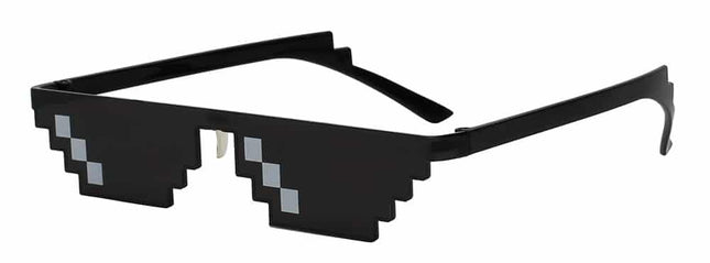 Men's Funny Pixel Themed Black Sunglasses - wnkrs