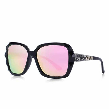Women's Luxury Black and Silver Polarized Sunglasses with UV400 Protection - wnkrs