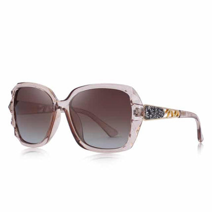 Women's Luxury Black and Silver Polarized Sunglasses with UV400 Protection - wnkrs