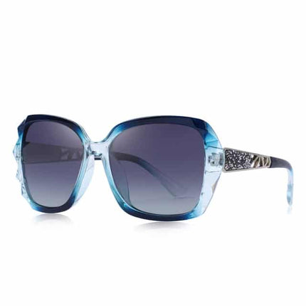 Women's Luxury Black and Silver Polarized Sunglasses with UV400 Protection - wnkrs