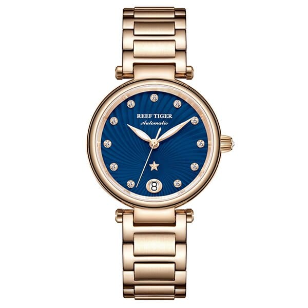 Women's Stainless Steel Diamond Automatic Wristwatch - wnkrs