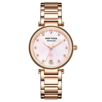 Women's Stainless Steel Diamond Automatic Wristwatch - wnkrs