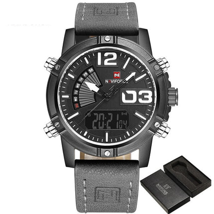 Men's Sport Style Wristwatch with Leather Band - wnkrs