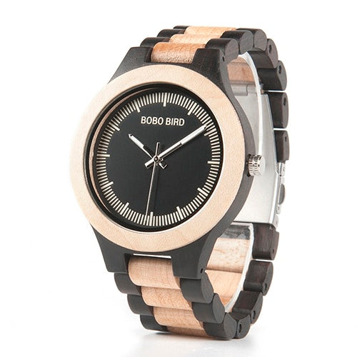 Men's Striped Wooden Watches - wnkrs