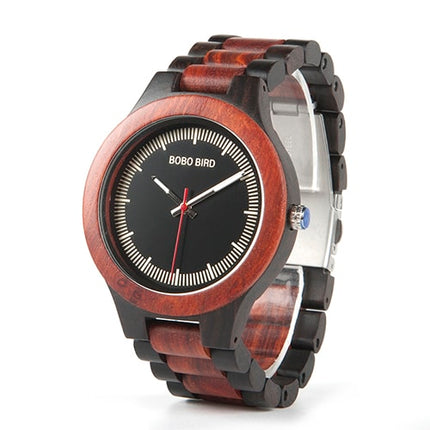 Men's Striped Wooden Watches - wnkrs