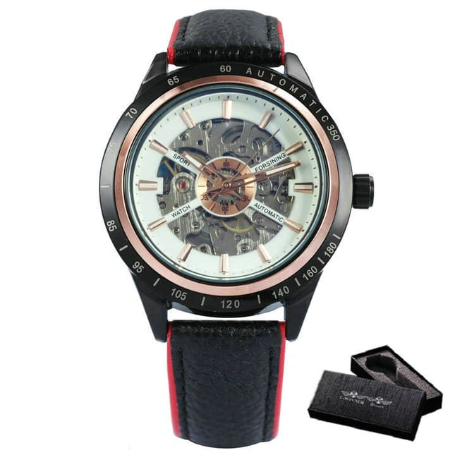 Waterproof Mechanical Wristwatches for Men with Transparent Skeleton Dial - wnkrs