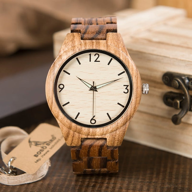 Men's Zebrawood Watch with Gift Box - wnkrs