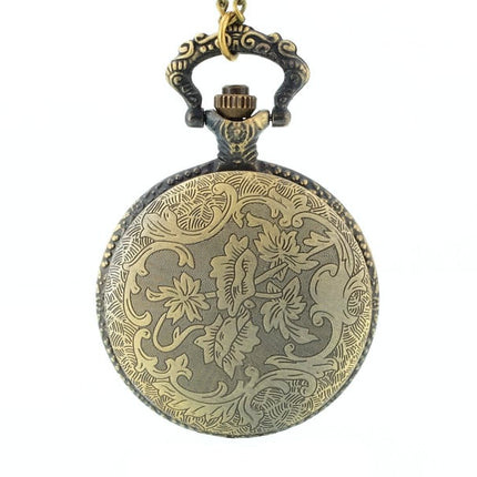 Vintage Bronze Flower Pocket Watch - wnkrs
