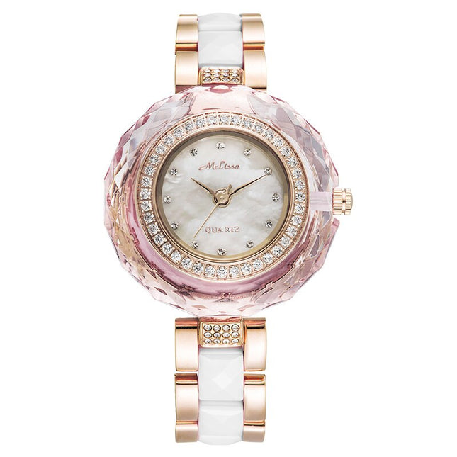 Women's Ceramic and Rhinestones Watch - wnkrs