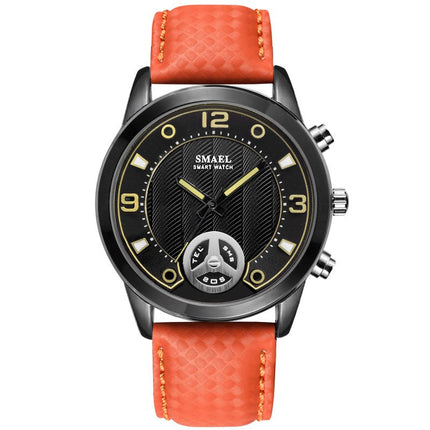 Men's 3D Dial Plaid Leather Watches - wnkrs