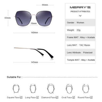 Women's Square Polarized Sunglasses - wnkrs