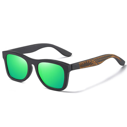 Men's Patterned Bamboo Frame Sunglasses - wnkrs