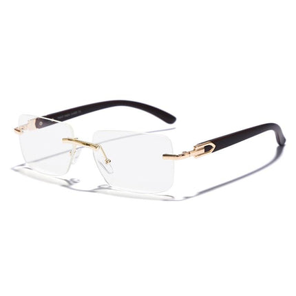 Men's Rectangular Rimless Sunglasses - wnkrs