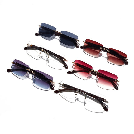 Men's Rectangular Rimless Sunglasses - wnkrs