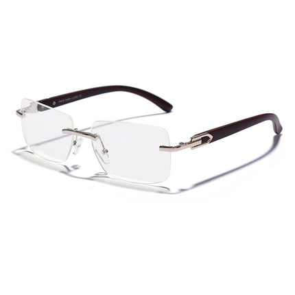 Men's Rectangular Rimless Sunglasses - wnkrs