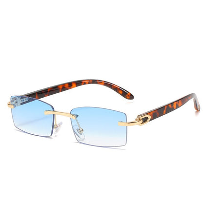 Men's Rectangular Rimless Sunglasses - wnkrs