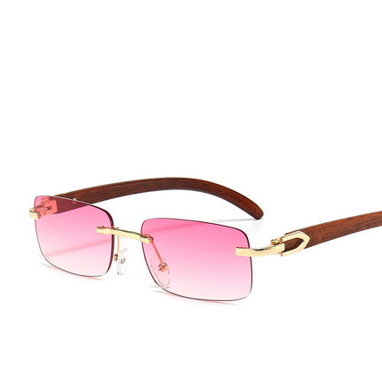 Men's Rectangular Rimless Sunglasses - wnkrs