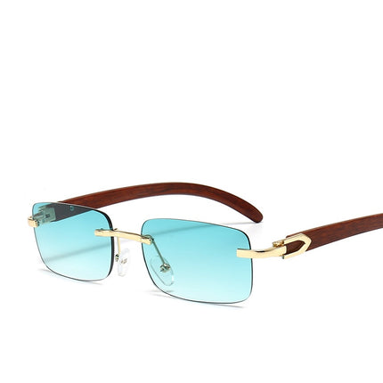 Men's Rectangular Rimless Sunglasses - wnkrs