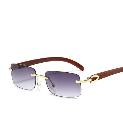 Men's Rectangular Rimless Sunglasses - wnkrs