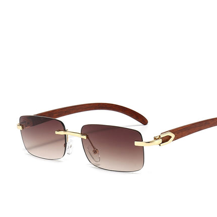 Men's Rectangular Rimless Sunglasses - wnkrs