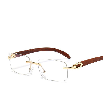 Men's Rectangular Rimless Sunglasses - wnkrs