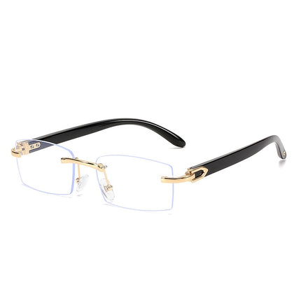 Men's Rectangular Rimless Sunglasses - wnkrs