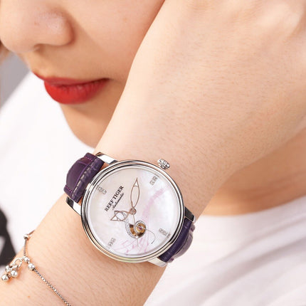Women's Casual Automatic Watches with Leather Strap - wnkrs