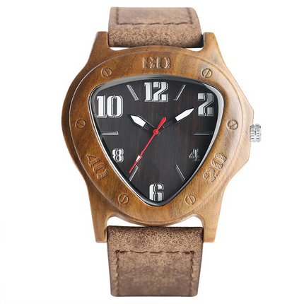 Triangle-Shaped Bamboo Wood Men's Watches - wnkrs