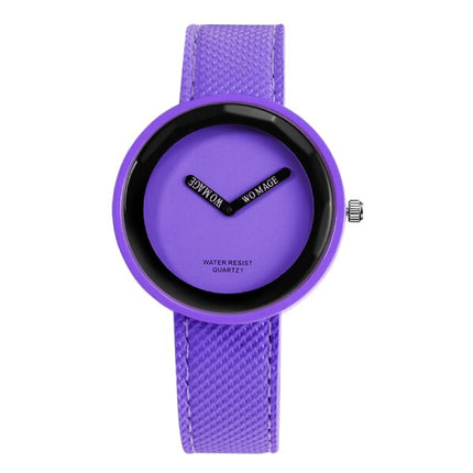 Colorful Watch with Leather Band - wnkrs