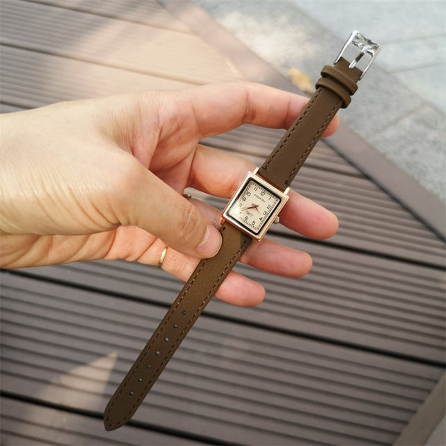 Women's Square Dial Leather Strap Watches - wnkrs