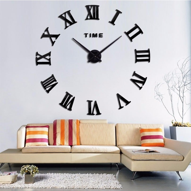 DIY Roman Numerals Wall Clock
