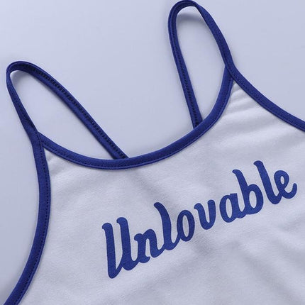 Women's Vintage Crop Top with Letter - Wnkrs