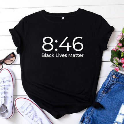 8:46 Black Lives Matter Cotton T-Shirt for Women - wnkrs
