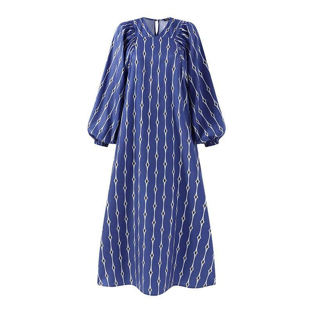 Women's Maxi Dress with Lantern Sleeve - Wnkrs