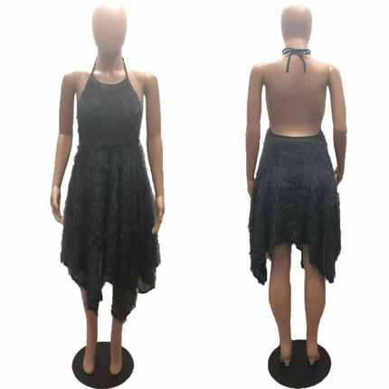 High Waist Asymmetrical Dress for Women - Wnkrs