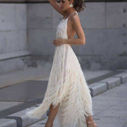 High Waist Asymmetrical Dress for Women - Wnkrs