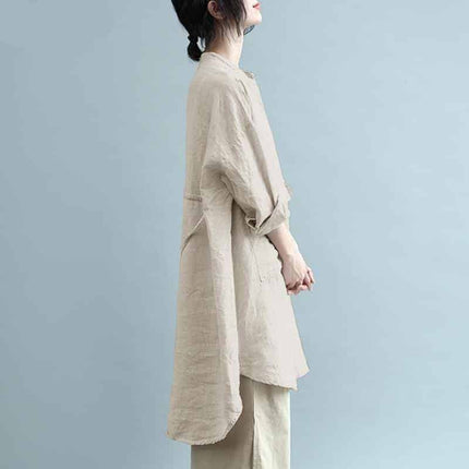 Linen Shirt Style Dress for Women - Wnkrs