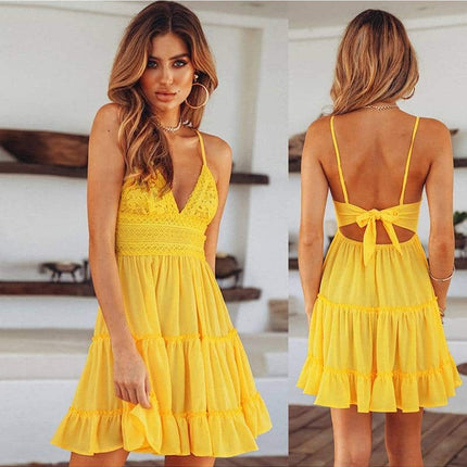 Midsummer Women's Lace Backless Dress - Wnkrs