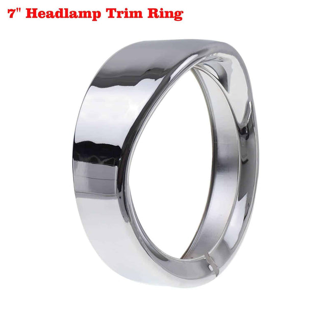 Motorcycle Chrome Headlight Trim Ring Set - wnkrs