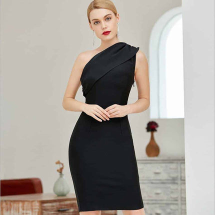 One Shoulder Bodycon Dress - Wnkrs