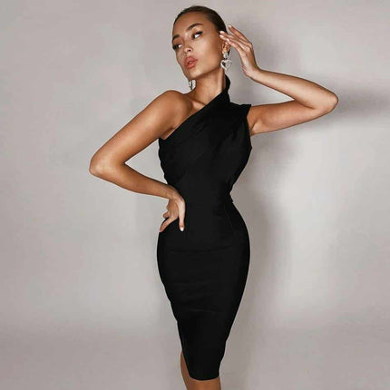 One Shoulder Bodycon Dress - Wnkrs