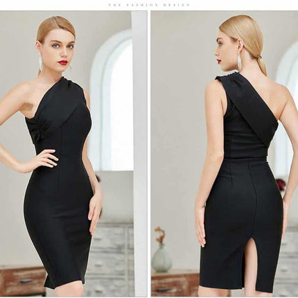 One Shoulder Bodycon Dress - Wnkrs