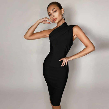 One Shoulder Bodycon Dress - Wnkrs