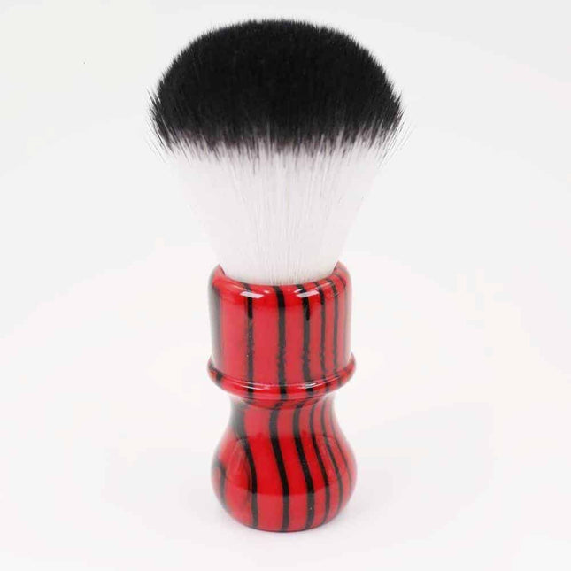 Red Colored Zebra Patterned Shaving Brush - wnkrs