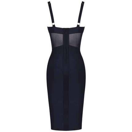 Sexy Women's Bodycon Dress with Mesh Detail - wnkrs