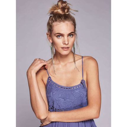 Solid Blue Maxi Dress for Women - Wnkrs