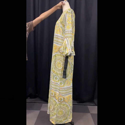 Women's African Long Sleeve Maxi Dress - wnkrs